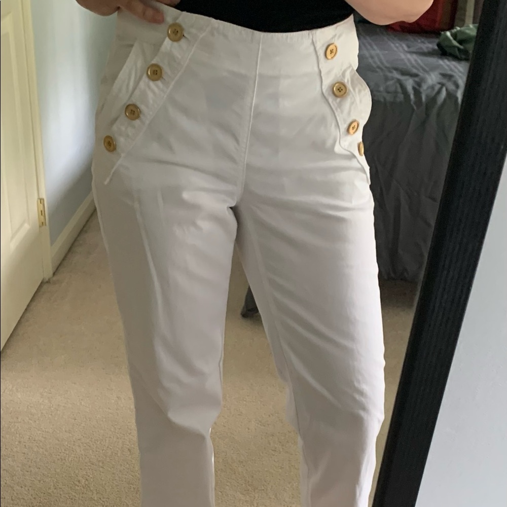 J. Crew Sailor Style White Pants - image 1